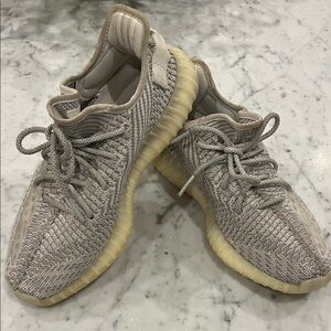Yeezy Boost Gray and white Knit Sneakers
